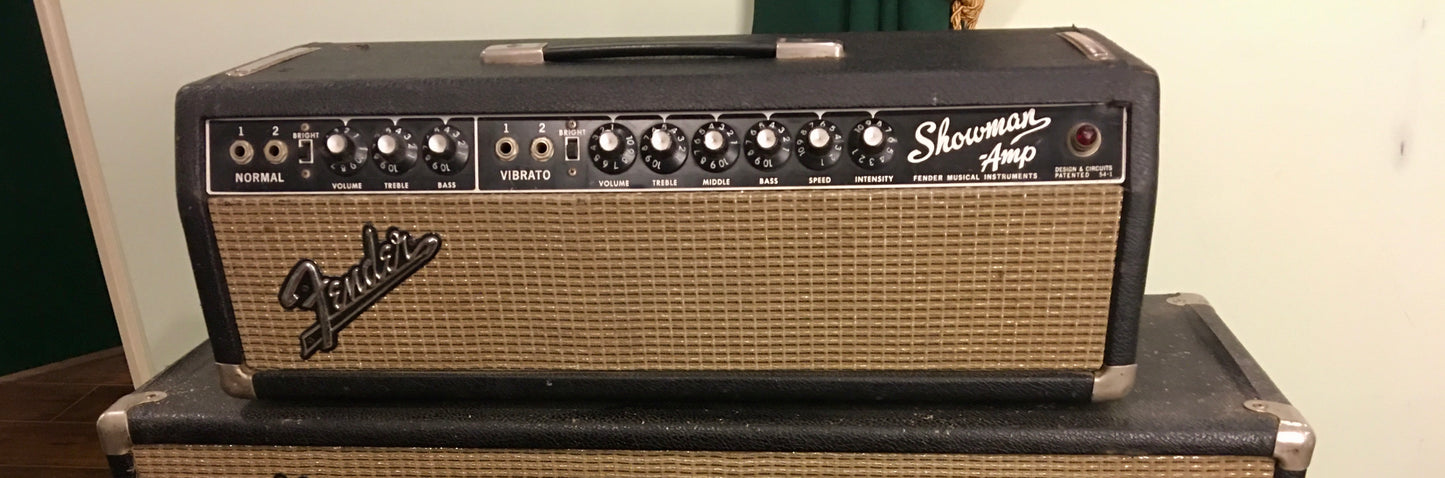 1966 Fender Blackface Showman Amp Head