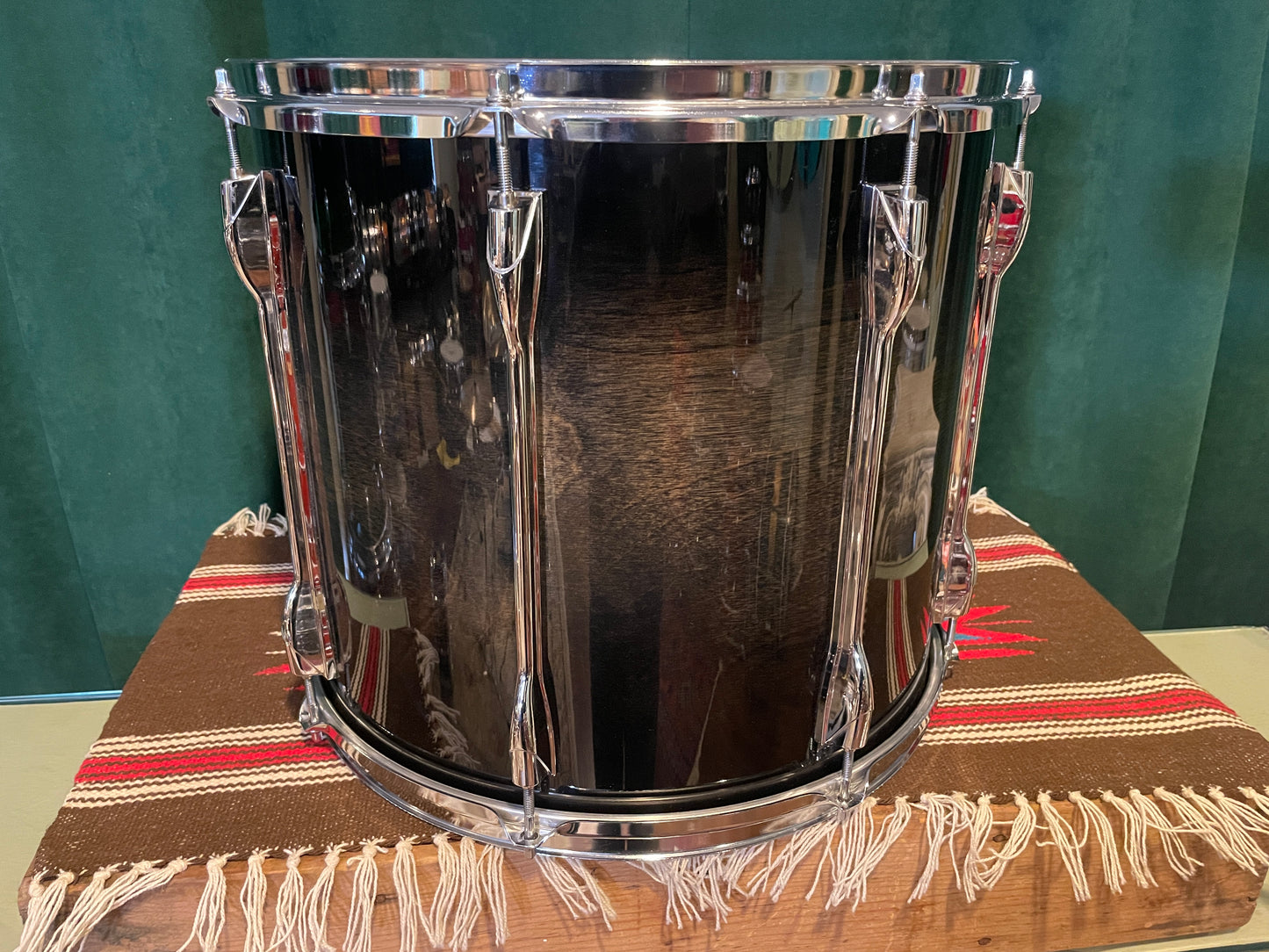 1996 Yamaha 20th Anniversary Recording Custom 14x16 Floor Tom Drum Black Sunburst TT916YA 16x14