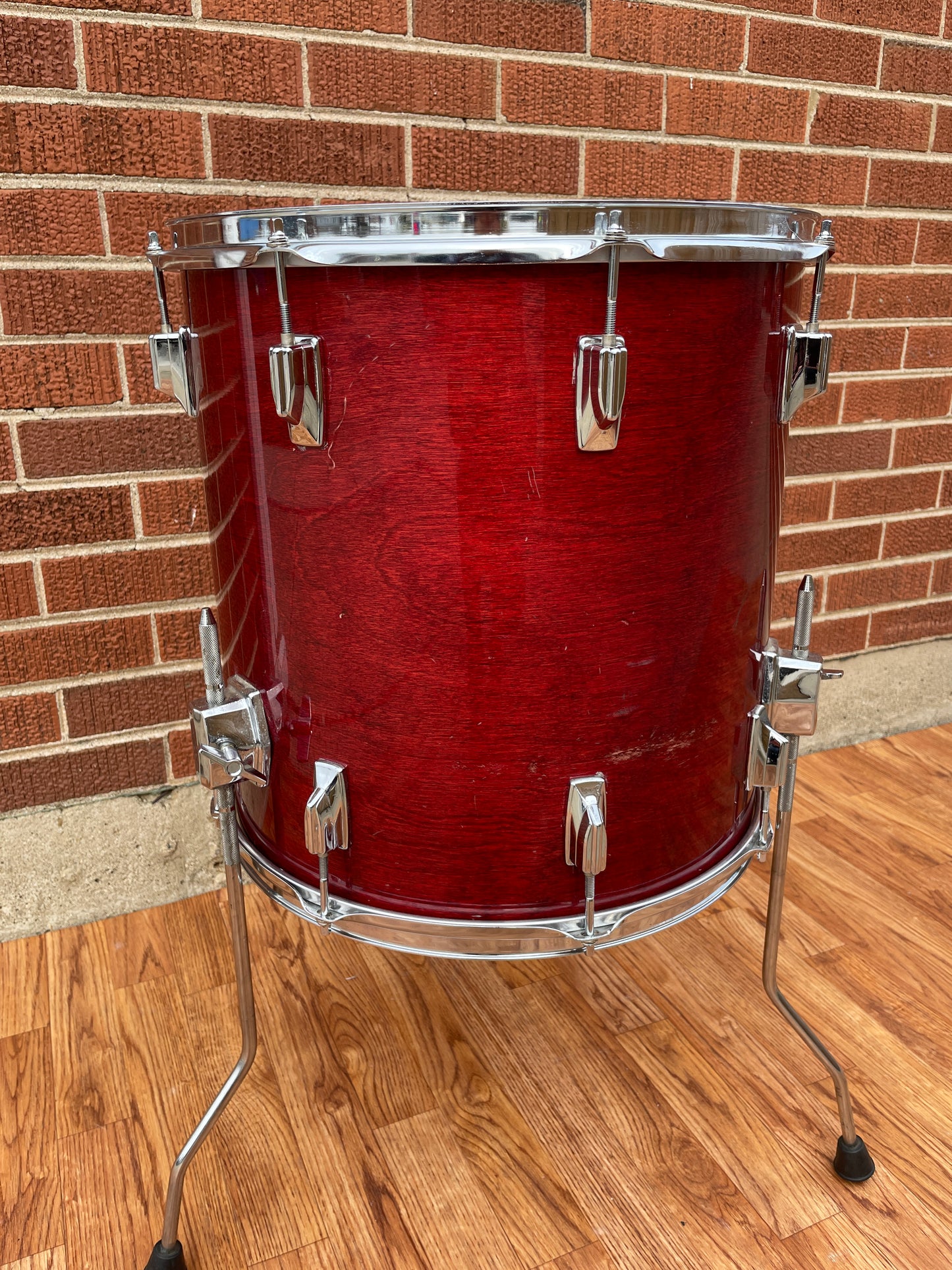 1980s Tama Superstar 16x16 Floor Tom Drum Cherry Wine