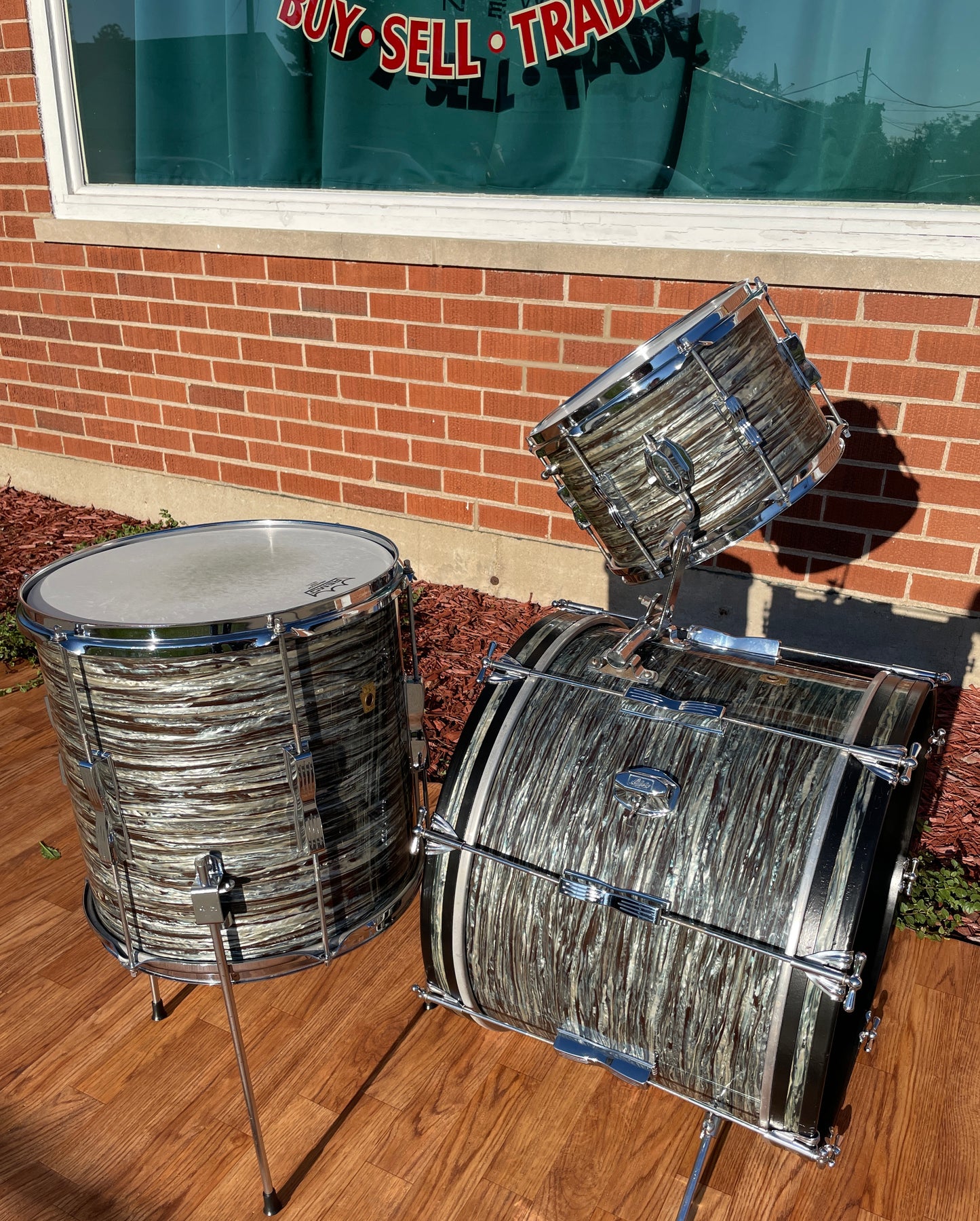 1966 Ludwig Club Date Drum Set Oyster Blue Pearl 20/12/14