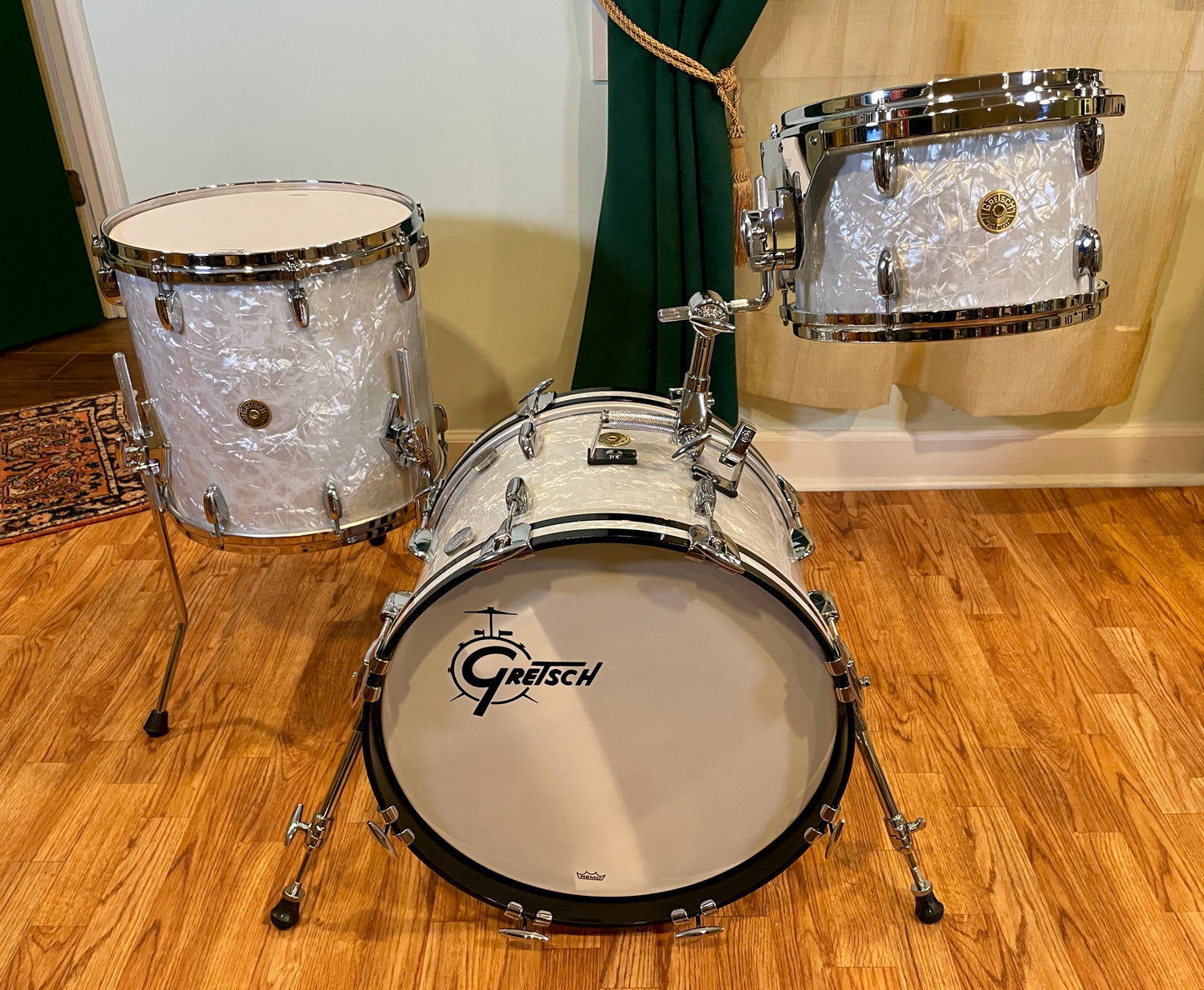 Gretsch USA Custom Bop Set White "60's Marine Pearl" 12x18/8x12/14x14