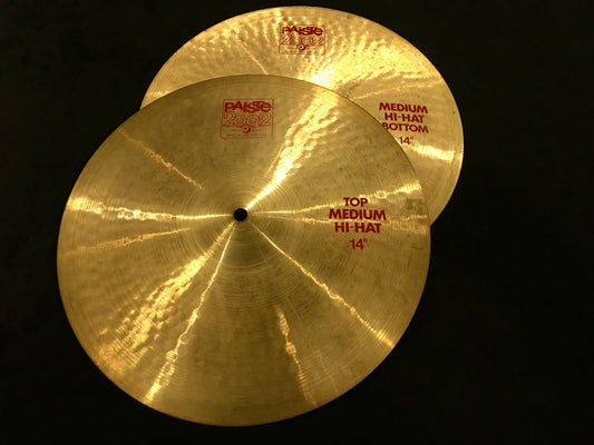 14" Paiste Red Label 2002 Medium Hi-Hat Cymbals 836/1020g