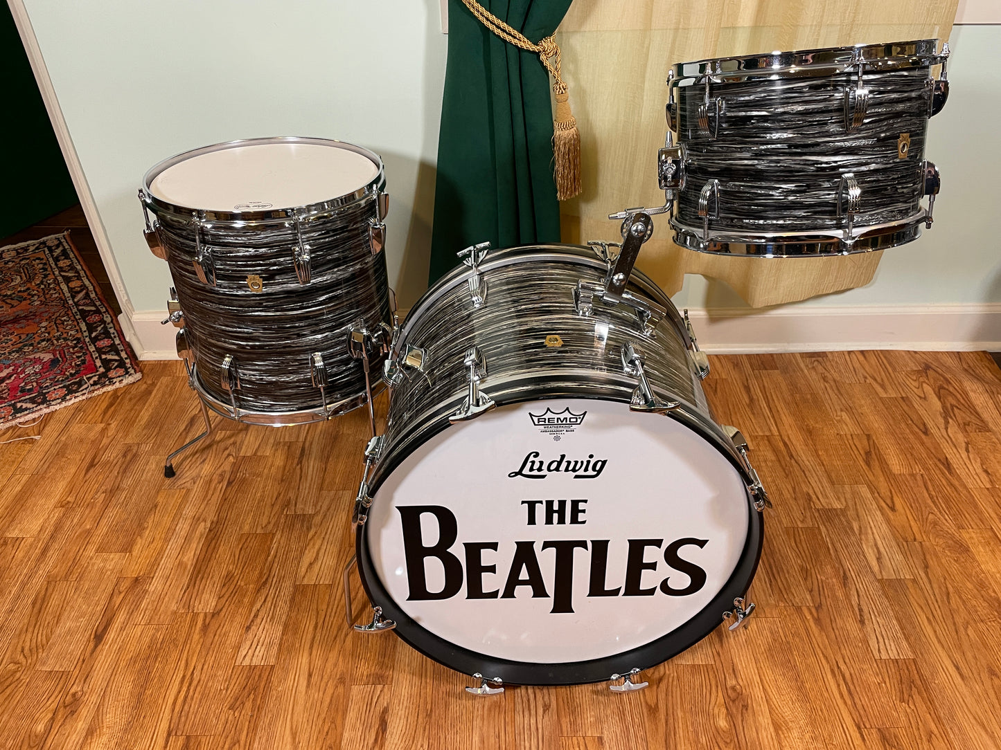1966 Ludwig Down Beat Drum Set Oyster Black Pearl 20/12/14 Ringo Starr The Beatles
