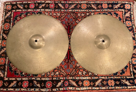 15" Zildjian A 1951-52 Trans Stamp III Hi-Hat Cymbal Pair 924g/928g #797