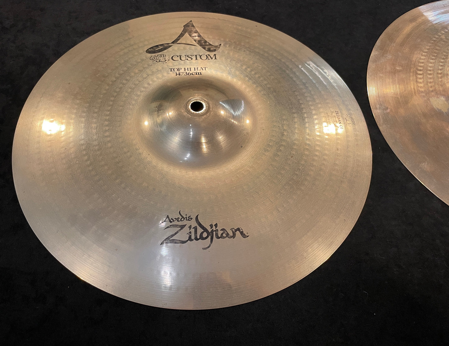 14" Zildjian A Custom Hi-Hat Pair Brilliant 1092g/1216g A20510