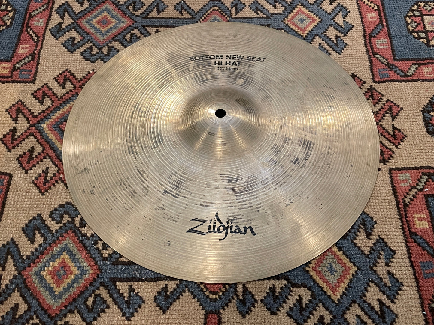 15" Zildjian A 1980s New Beat Hi-Hat Single Bottom Cymbal 1686g