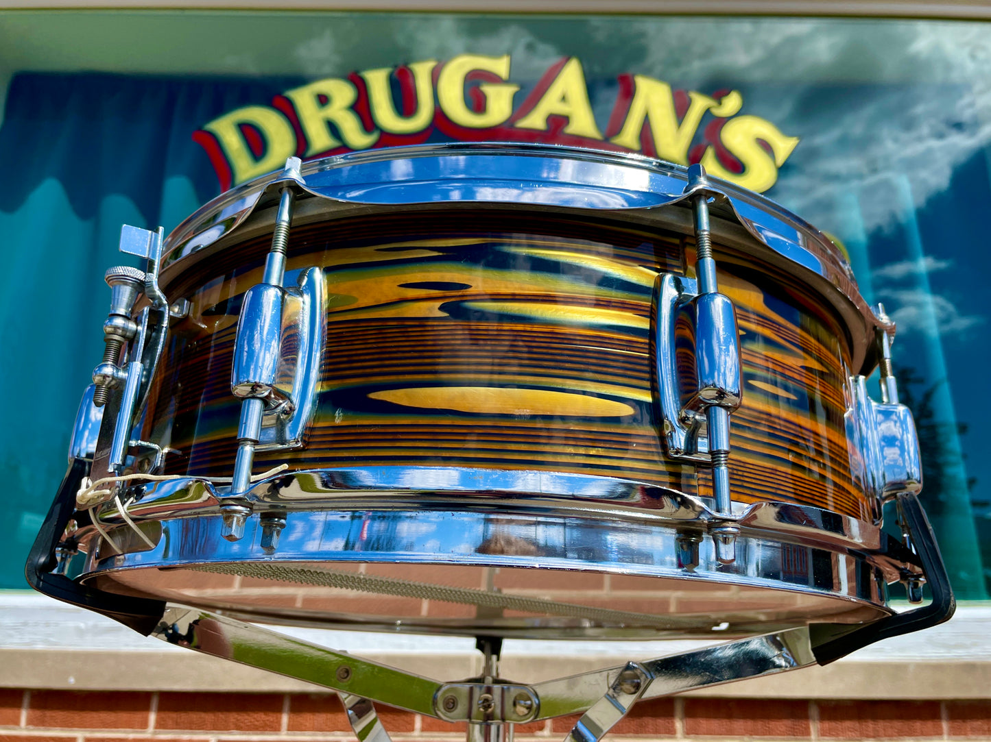 1971 Ludwig Standard 5x14 Snare Drum Lemon Strata