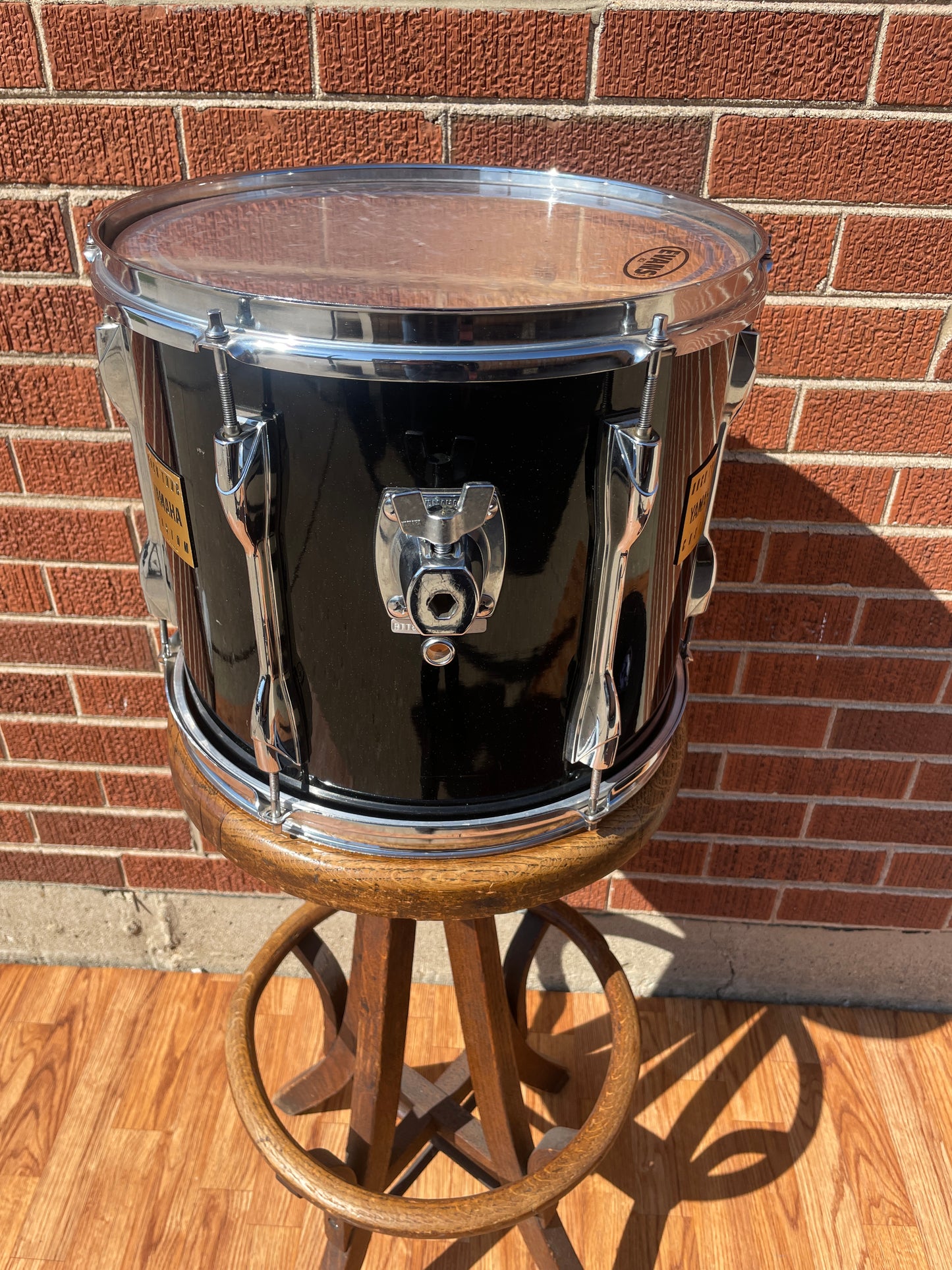 1980s Yamaha 11x13 Rock Tour Custom Tom Drum Single Black Galaxy Sparkle 13x11
