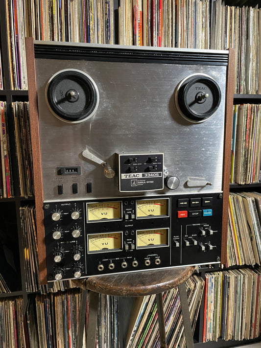 Vintage TEAC 3340S Pro-Serviced 4-Channel Simul-Sync Reel-To-Reel Quad Tape Deck Recorder Machine