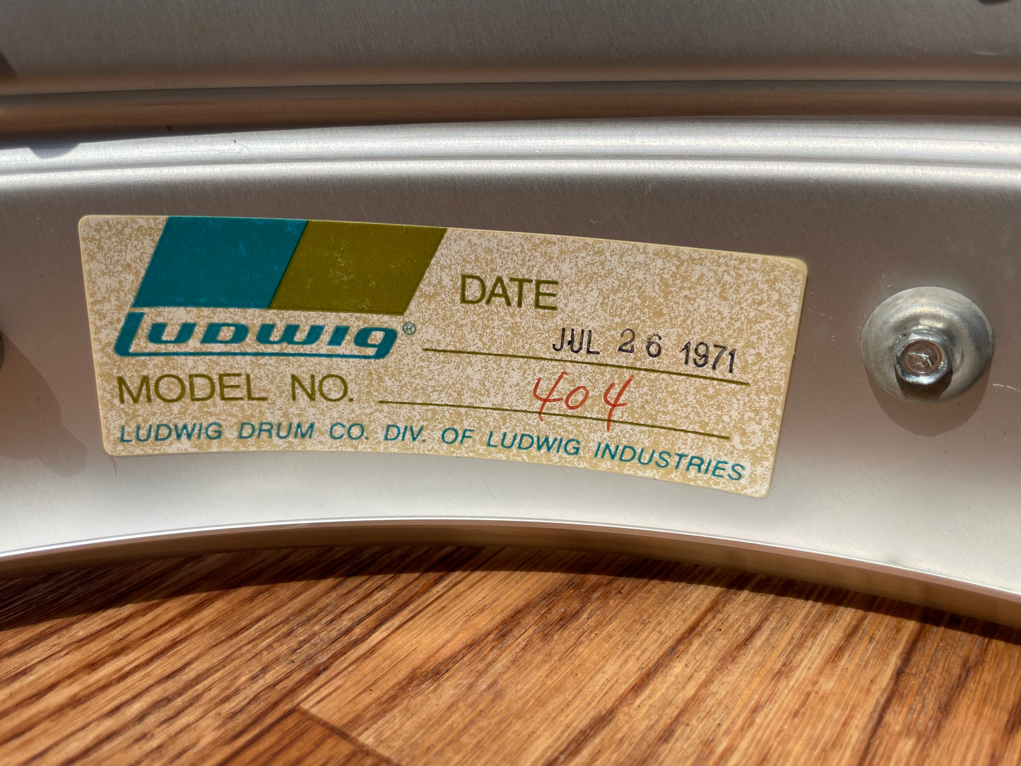 1971 Ludwig Acrolite 5x14 Snare Drum #844XXX