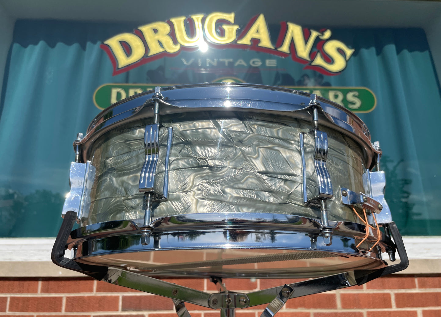 1967 Ludwig 5x14 Jazz Festival Snare Drum Sky Blue Pearl