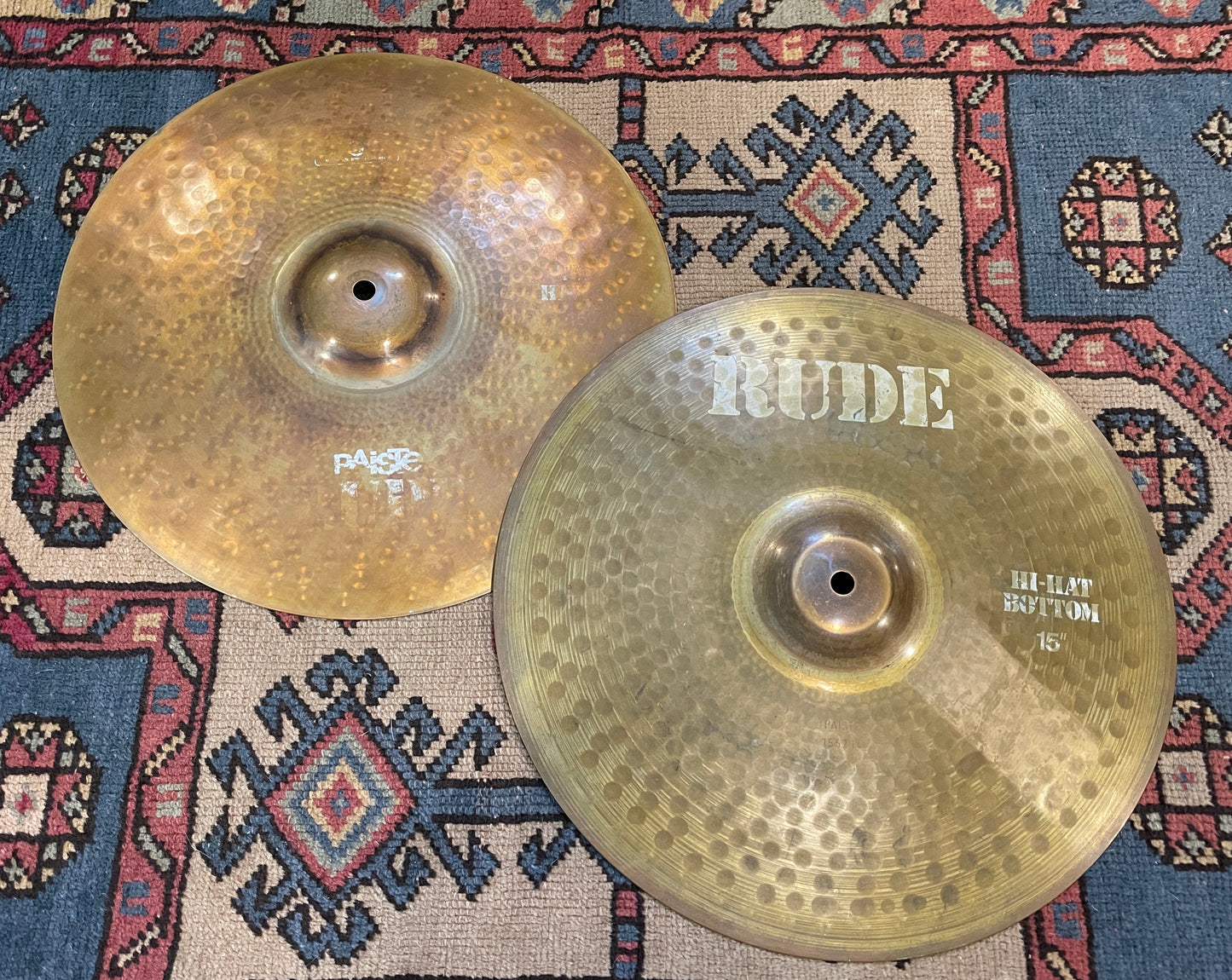 15" Paiste Rude Hi-Hat Cymbal Pair 1060g/1354g