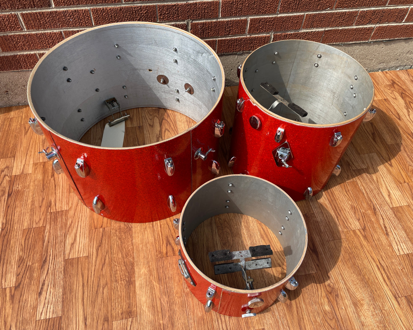 1960s Gretsch Progressive Jazz Drum Set Tangerine Sparkle