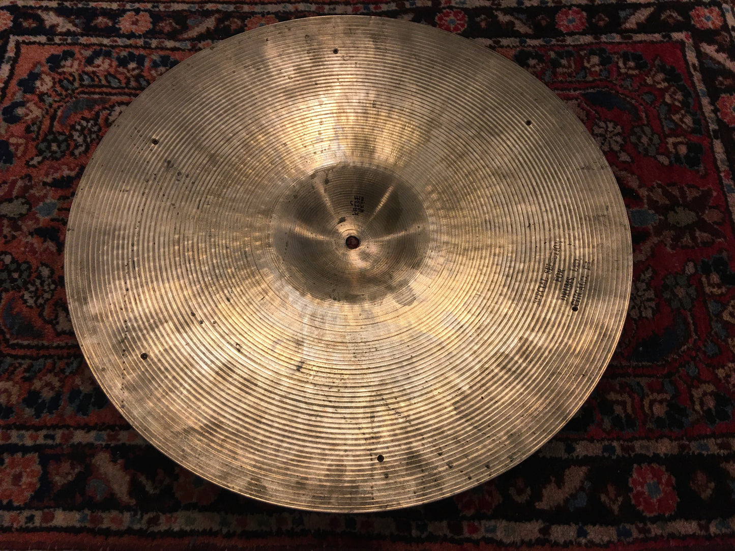 19" Zildjian A 1970s Crash / Ride Cymbal w/ Rivets 1904g #635