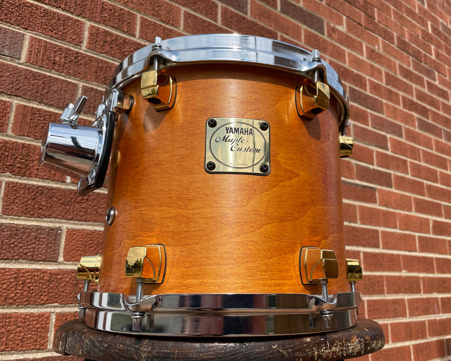 2000s Yamaha Maple Custom 9x10 Tom Drum Vintage Natural MIJ