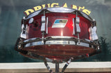 1970s Ludwig 5x14 Vistalite 10 Lug Snare Drum Red