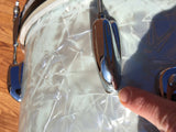 1970s Slingerland 14X18 Bop Bass Drum White Marine Pearl 5 Ply