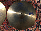 14" 1985 Paiste Blue Label Formula 602 Heavy Hi-Hat Cymbals 1074/1148g