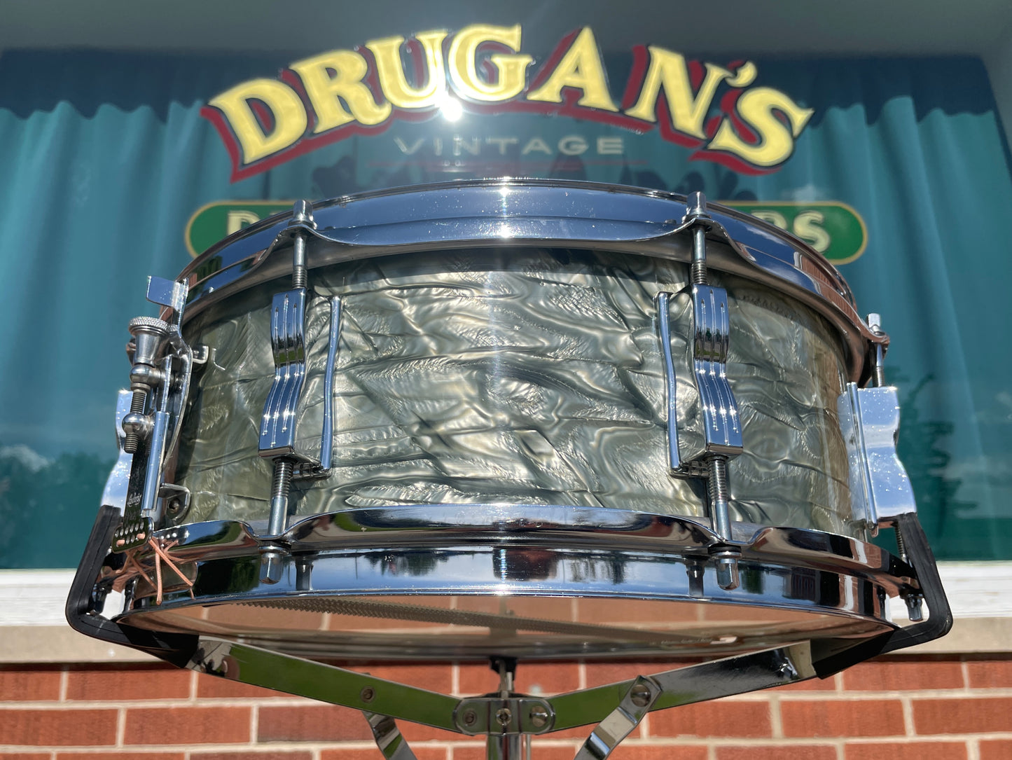 1967 Ludwig 5x14 Jazz Festival Snare Drum Sky Blue Pearl