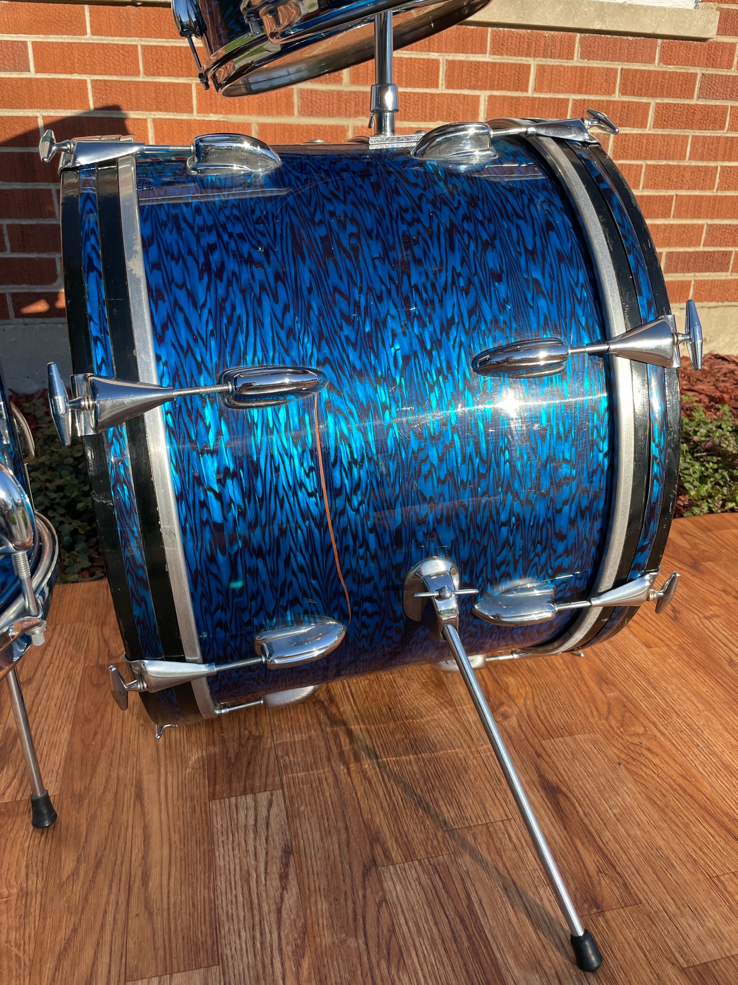 1966 Slingerland Modern Solo Outfit 2R Drum Set Blue Agate