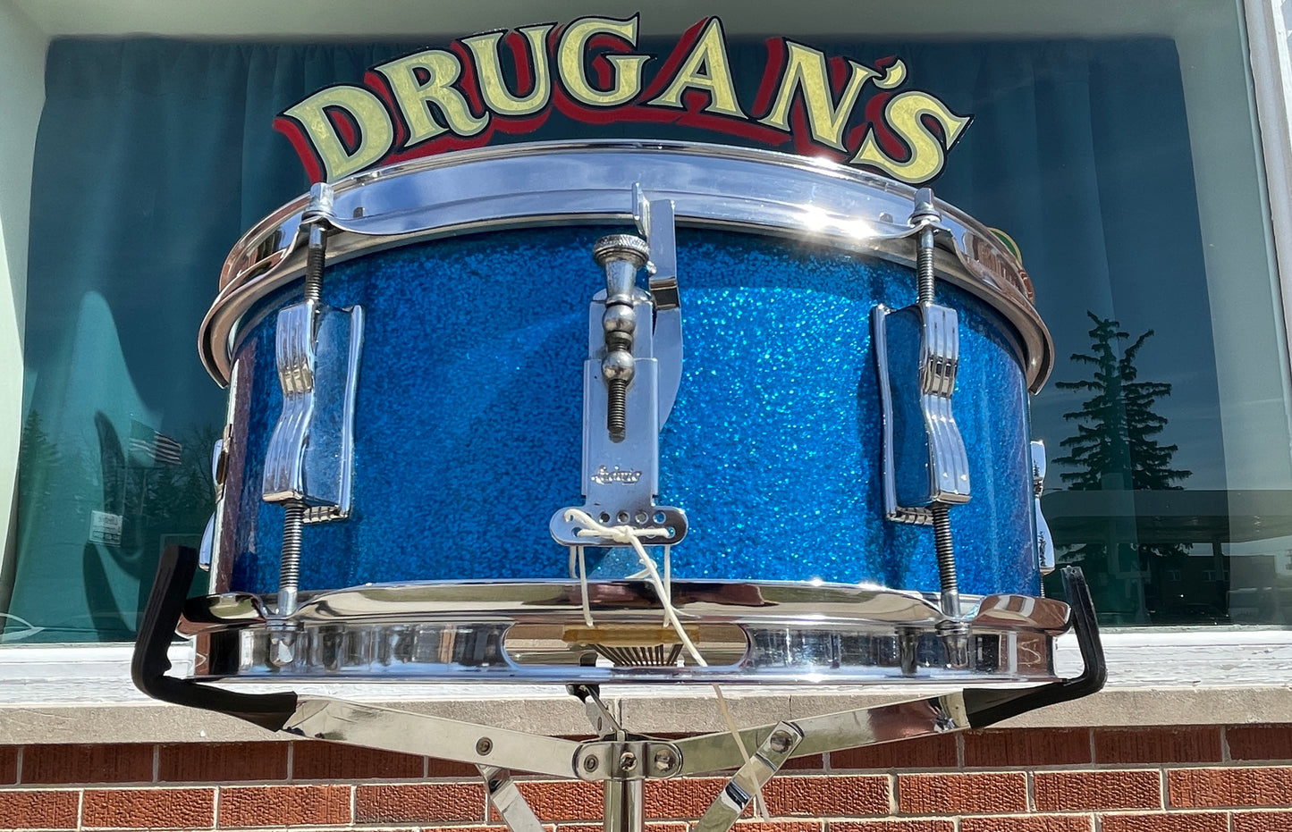 1966 Ludwig 5x14 Pioneer Snare Drum Blue Sparkle
