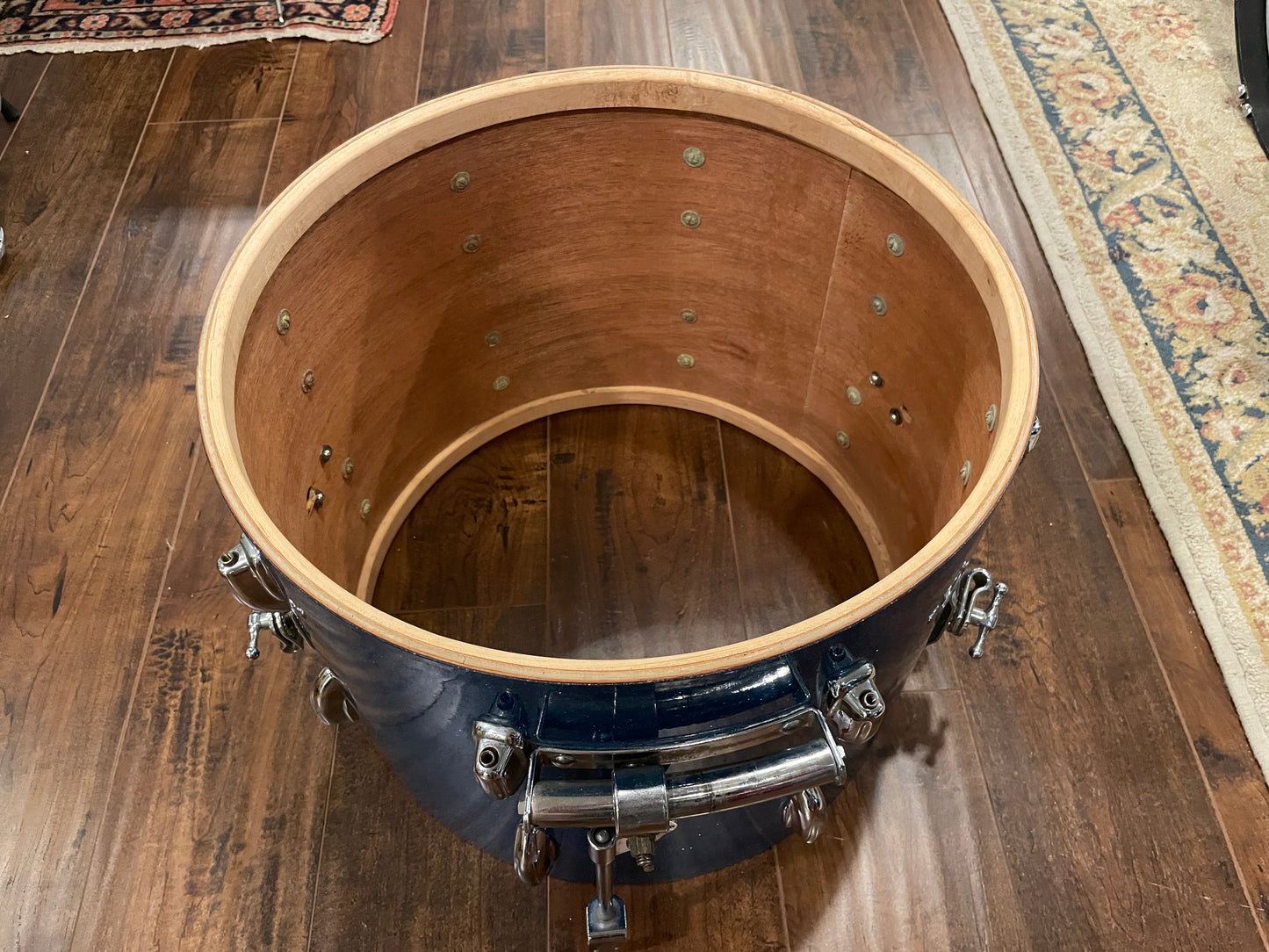 1958 Slingerland Radio King Little Pro Outfit No. 4N Drum Set Aqua Blue Sparkle