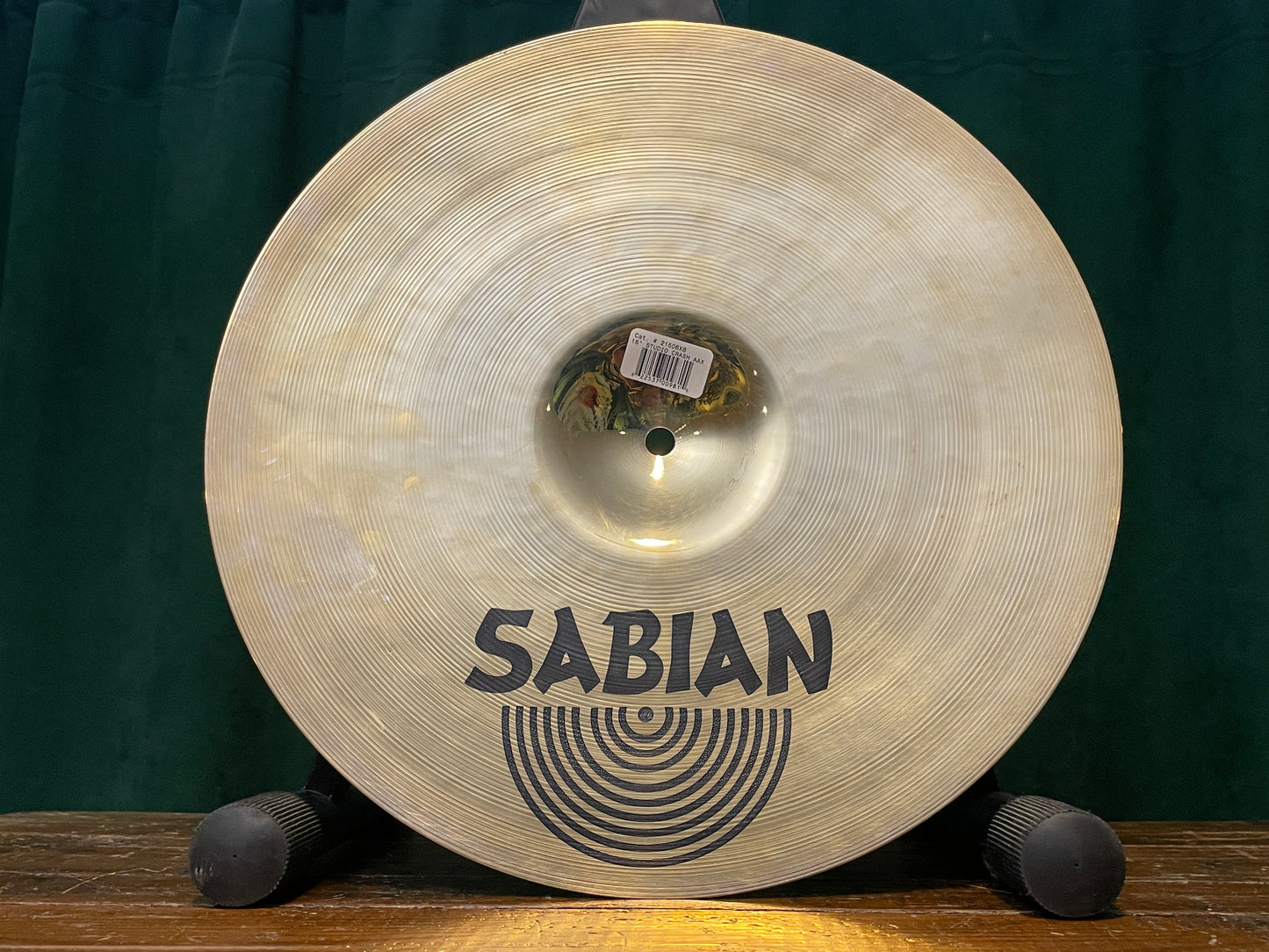N.O.S. 15" Sabian AAX Studio Crash Cymbal Brilliant 826g