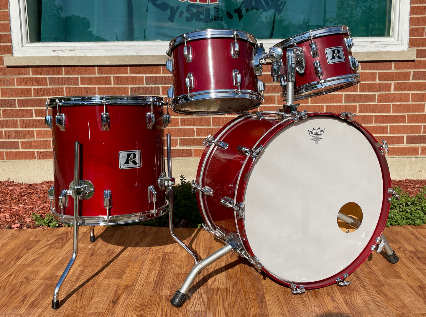 1970s Rogers "Big R" Londoner Five Drum Set California Wine 22/12/13/16