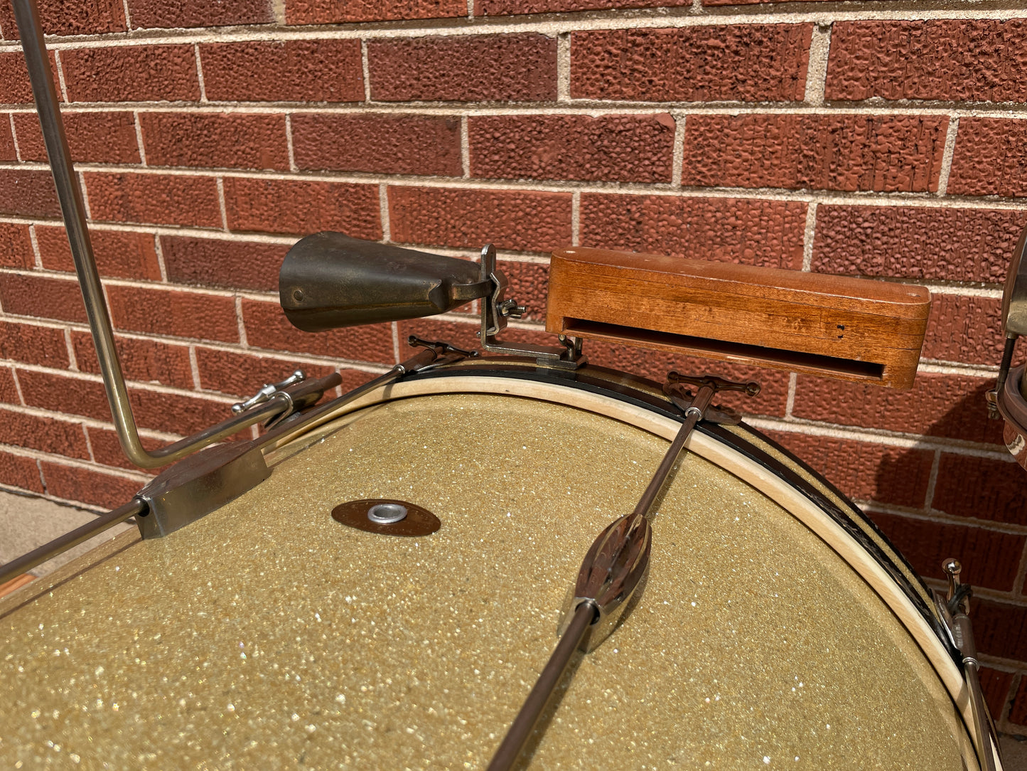 1950s Slingerland Ensemble 3-N Radio King Jam Session Outfit 2pc. Silver Sparkle Drum Set