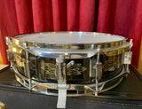 N.O.S. 1990s Ludwig 3x13 Limited Edition 12 Point Floral Engraved Black Beauty Snare Drum w/ Case