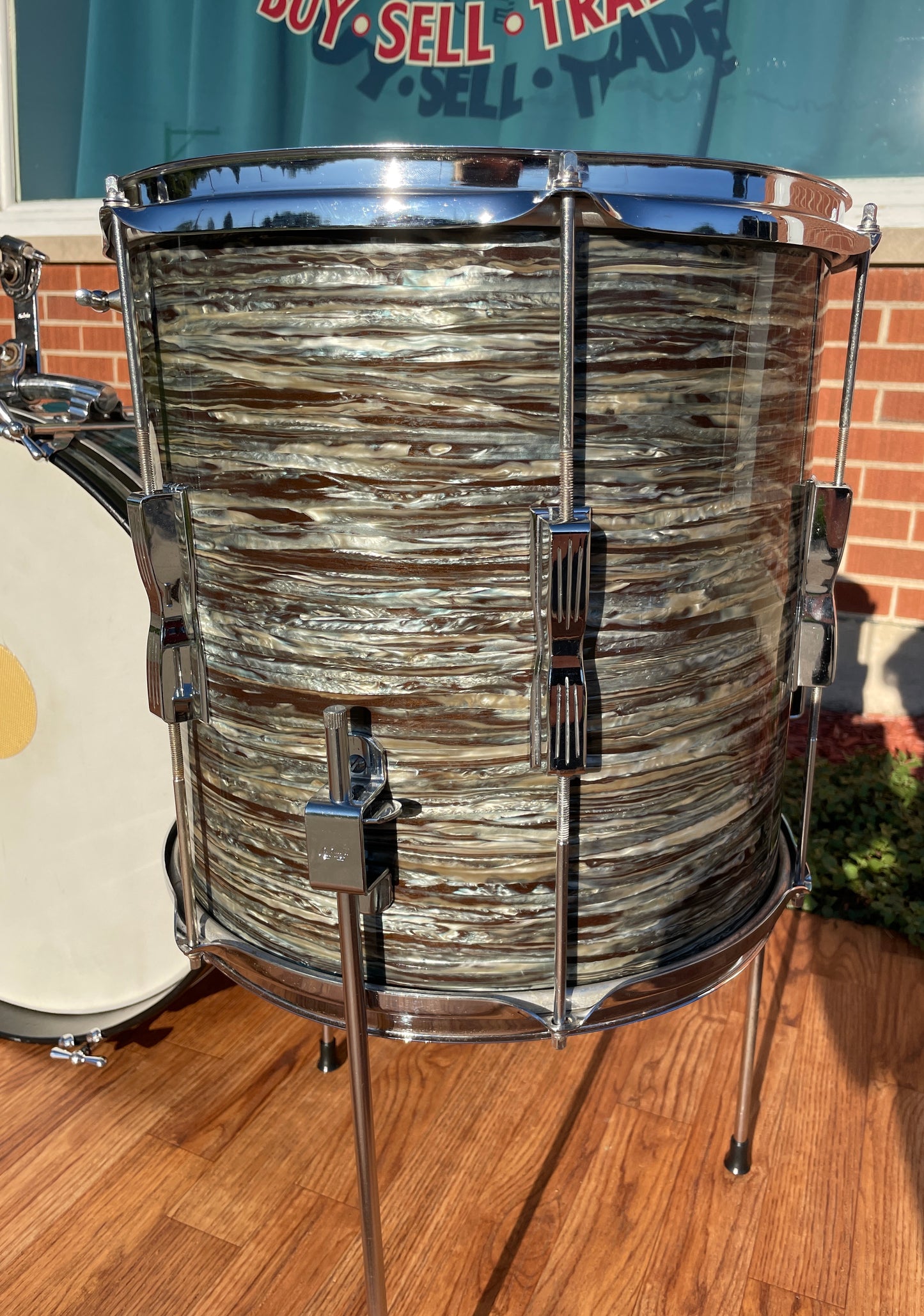 1966 Ludwig Club Date Drum Set Oyster Blue Pearl 20/12/14