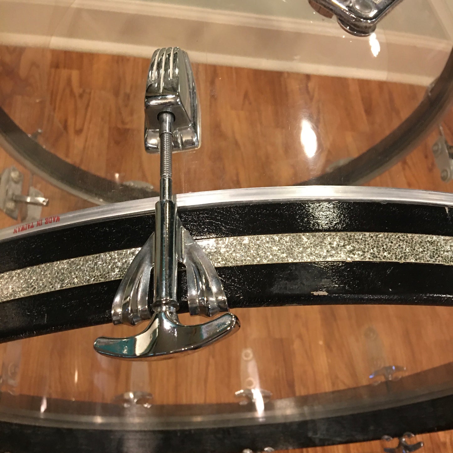 1970s Ludwig 14x24 Clear Vistalite Bass Drum, Great Condition!