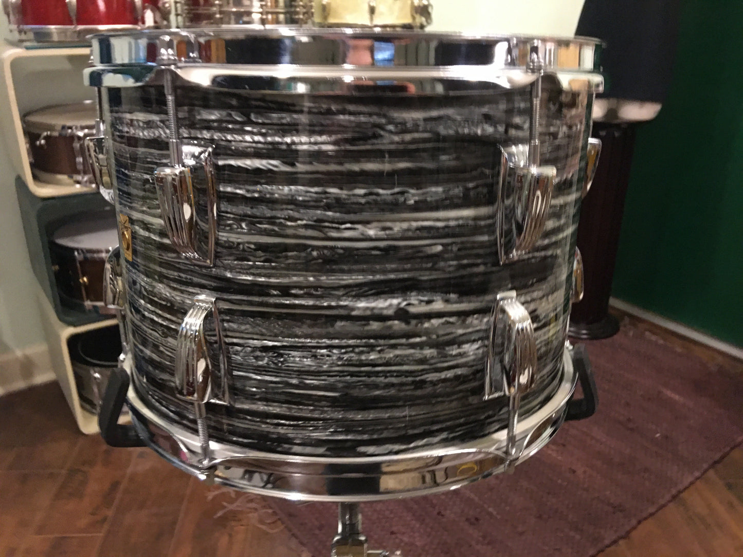 1967 Ludwig 9x13 Oyster Black Pearl Super Classic Tom Drum