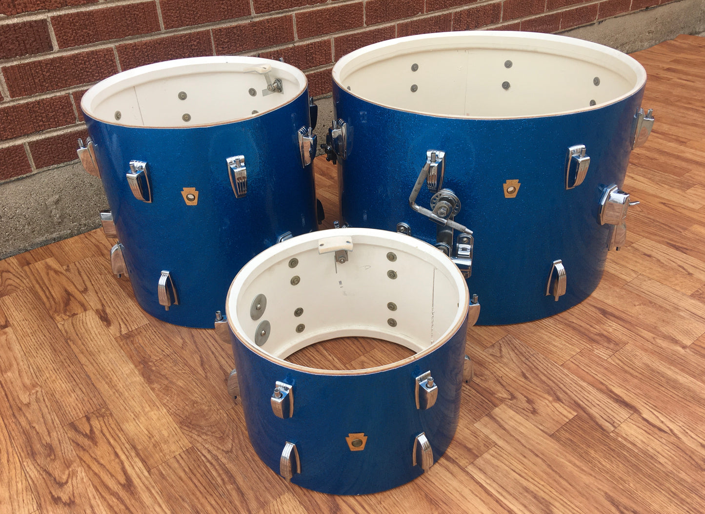 1965 Ludwig Down Beat Drum Set - Blue Sparkle 20/12/14