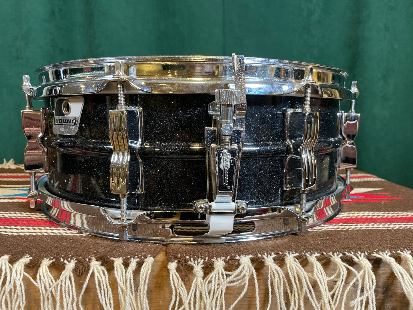 Ludwig 5x14 Black Galaxy Acrolite Snare Drum Blackrolite