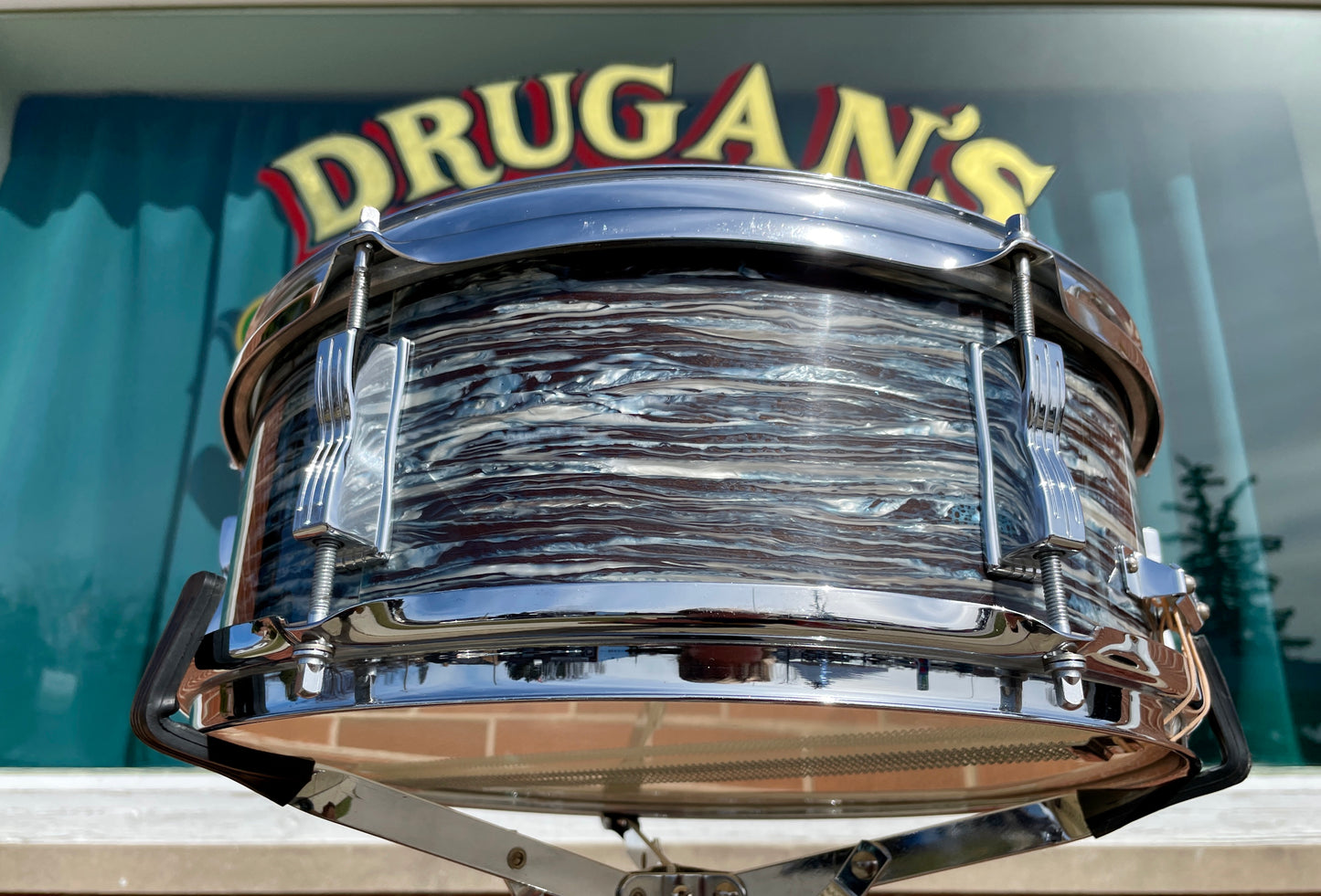 1966 Ludwig 5x14 Pioneer Snare Drum Oyster Blue Pearl