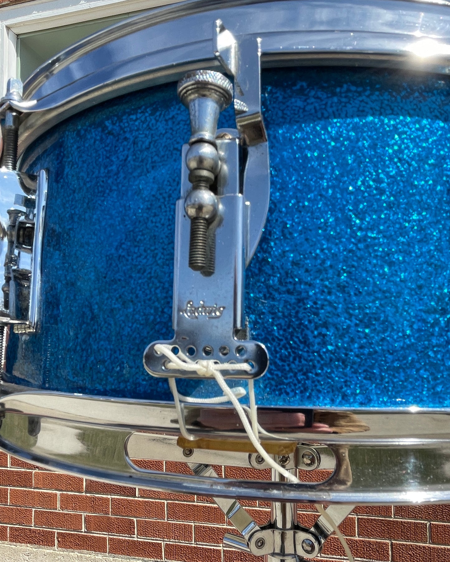 1966 Ludwig 5x14 Pioneer Snare Drum Blue Sparkle