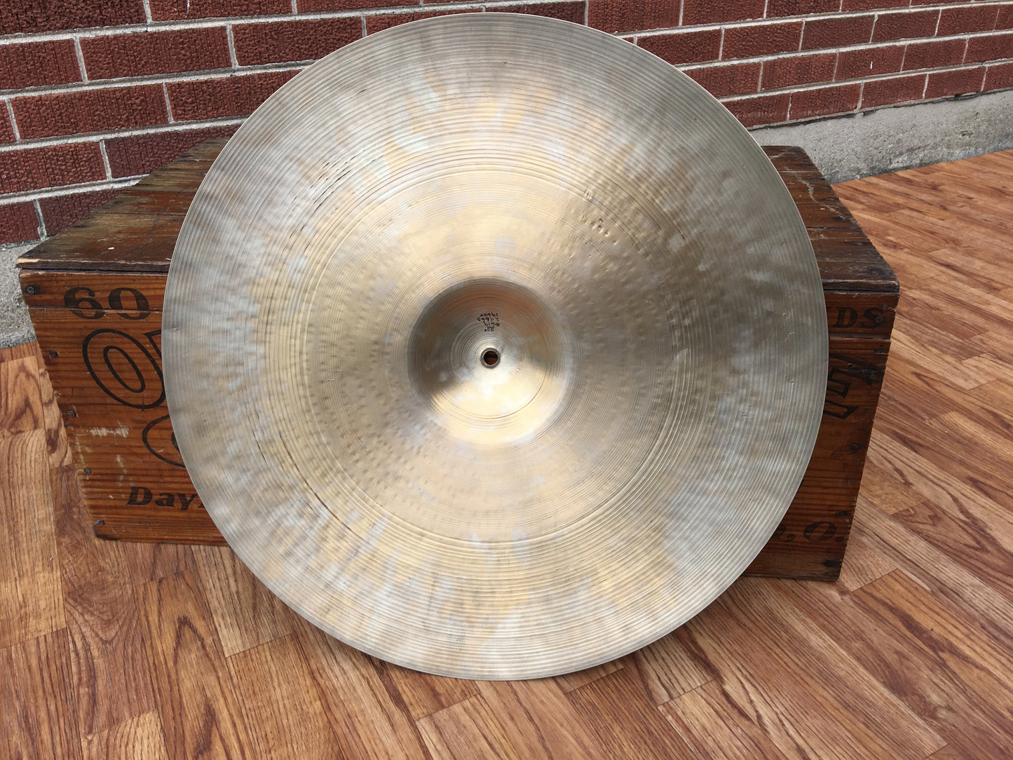 22" 1960s Zildjian A Ride Cymbal 2466g #619