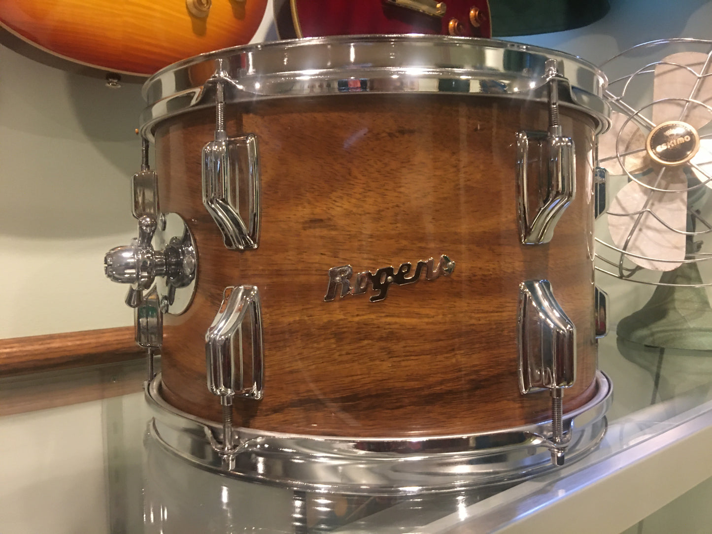 1970s Rogers 8x12 Koa Single Tom Drum - Swivomatic