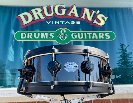 Drum Workshop 5x14 Nickel Over Brass Snare Drum Black 10-Lug DW