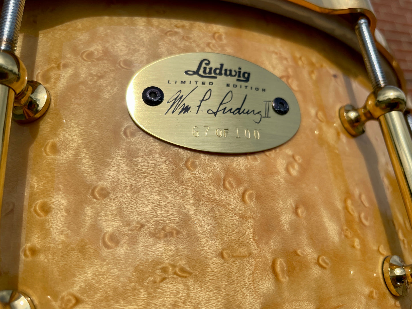 N.O.S. 2000 Ludwig 6.5x14 Limited Edition Millennium Snare Drum Birdseye Maple