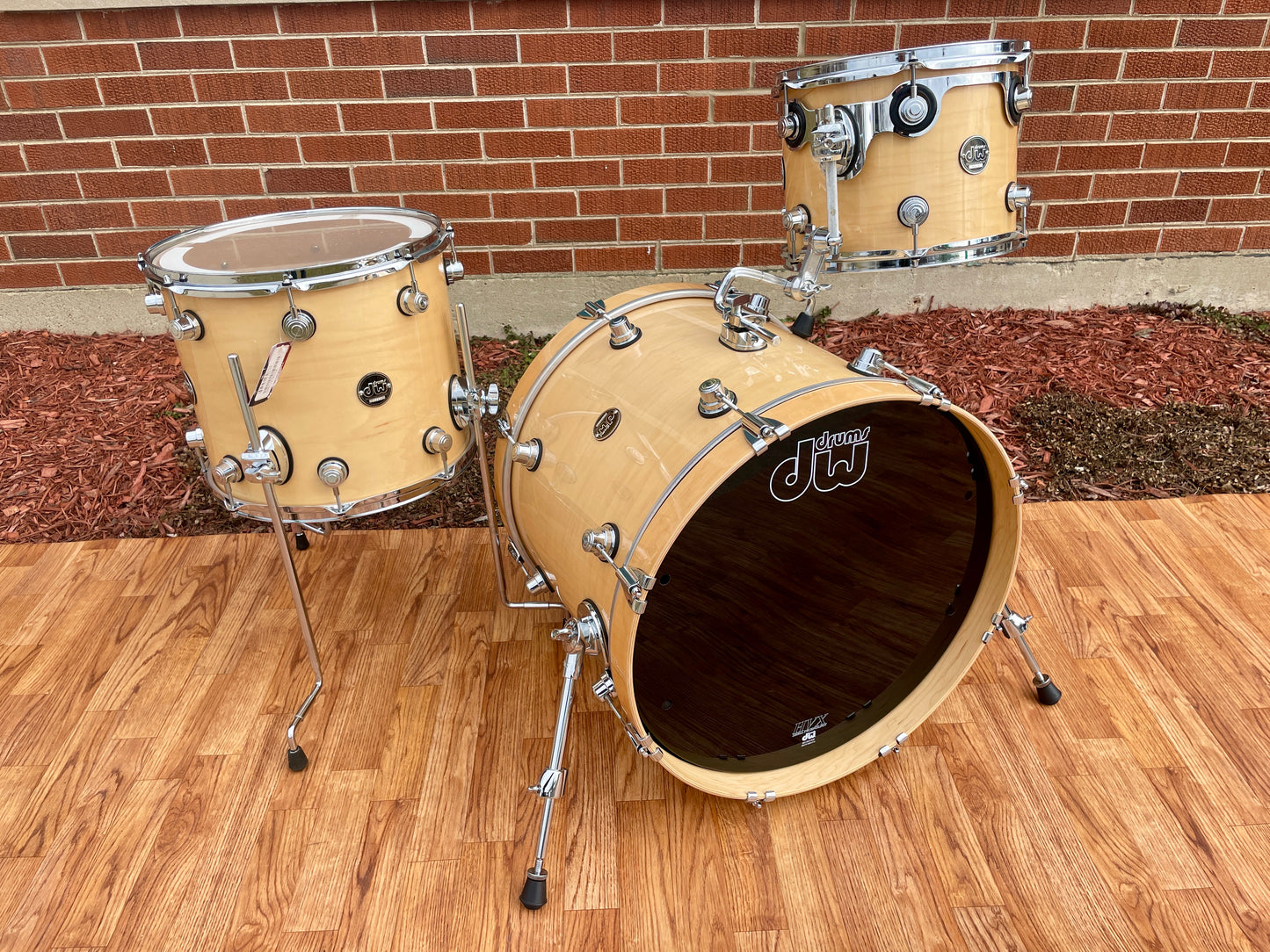 DW Performance Series Drum Set Natural Gloss 20/12/14 Drum Workshop