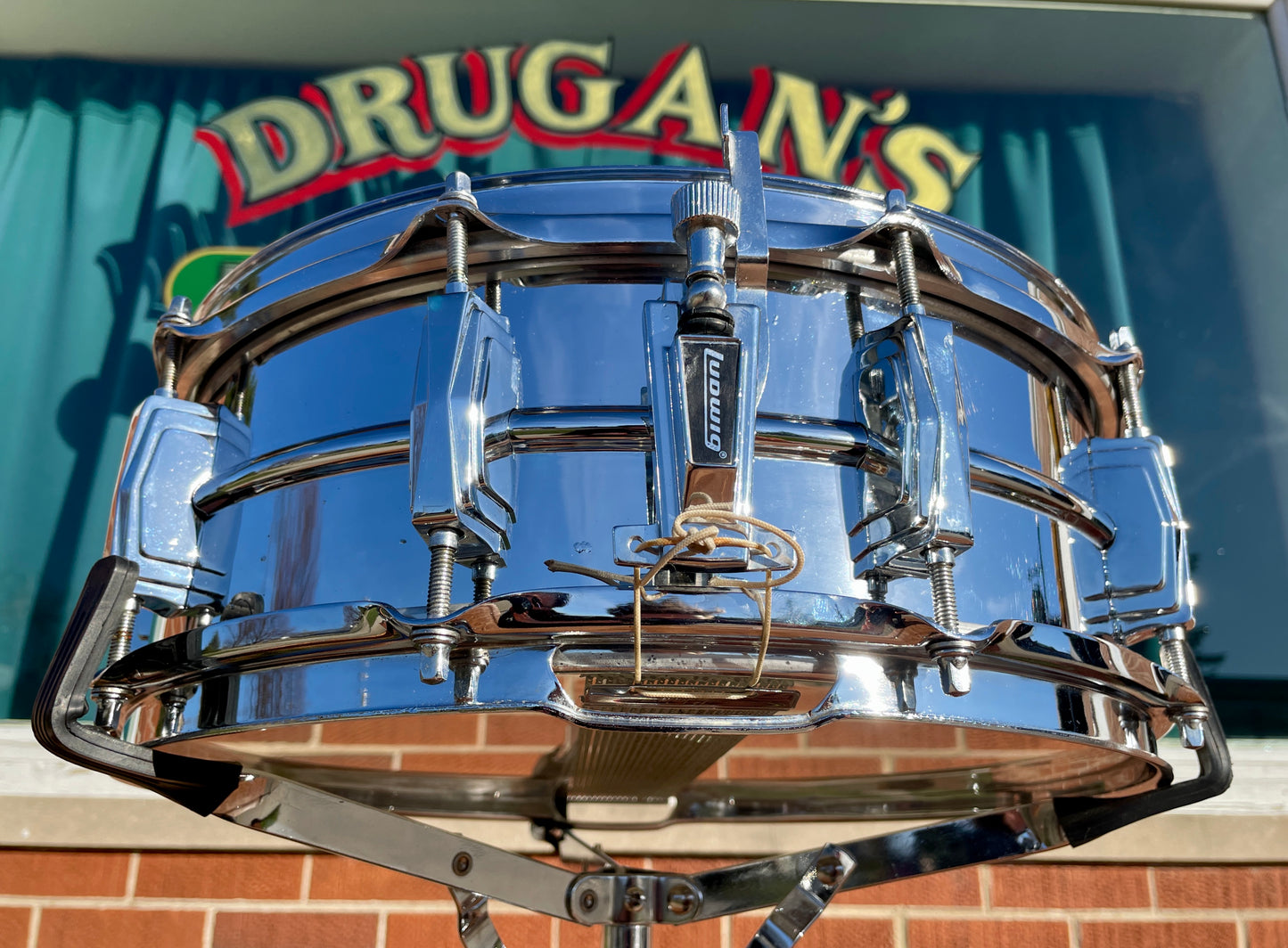 Mid-1980s Ludwig 5x14 LM400 Supraphonic Snare Drum Early Monroe