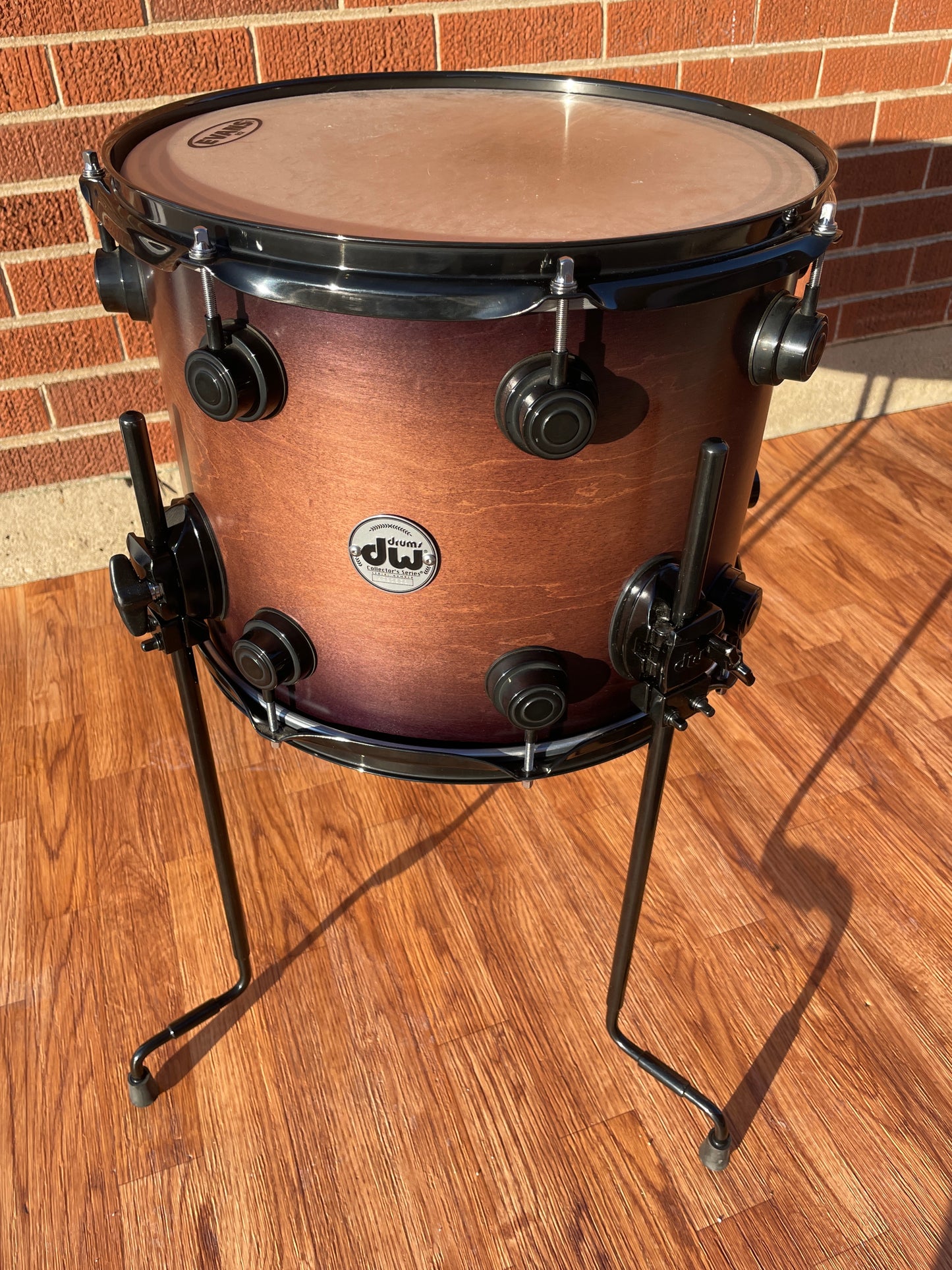 DW 11x14 Floor Tom Drum Collector's Series Single Tobacco Burst Drum Workshop
