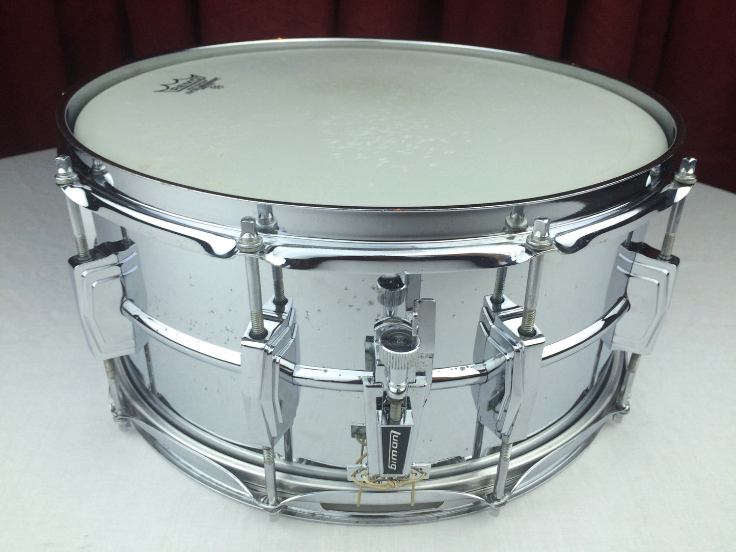 Vintage 1971 Ludwig 402 Supraphonic Snare Drum Blue & Olive 6.5"x14"