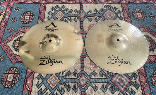 12" Zildjian A Custom Mastersound Hi-Hat Cymbal Pair 784g/932g