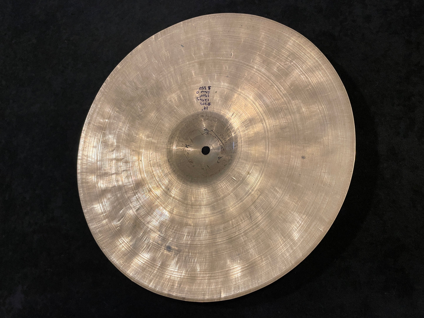 14" K Zildjian Early 1900s Constantinople "Stamp 0" Small Ride / Trap Cymbal 1246g #202