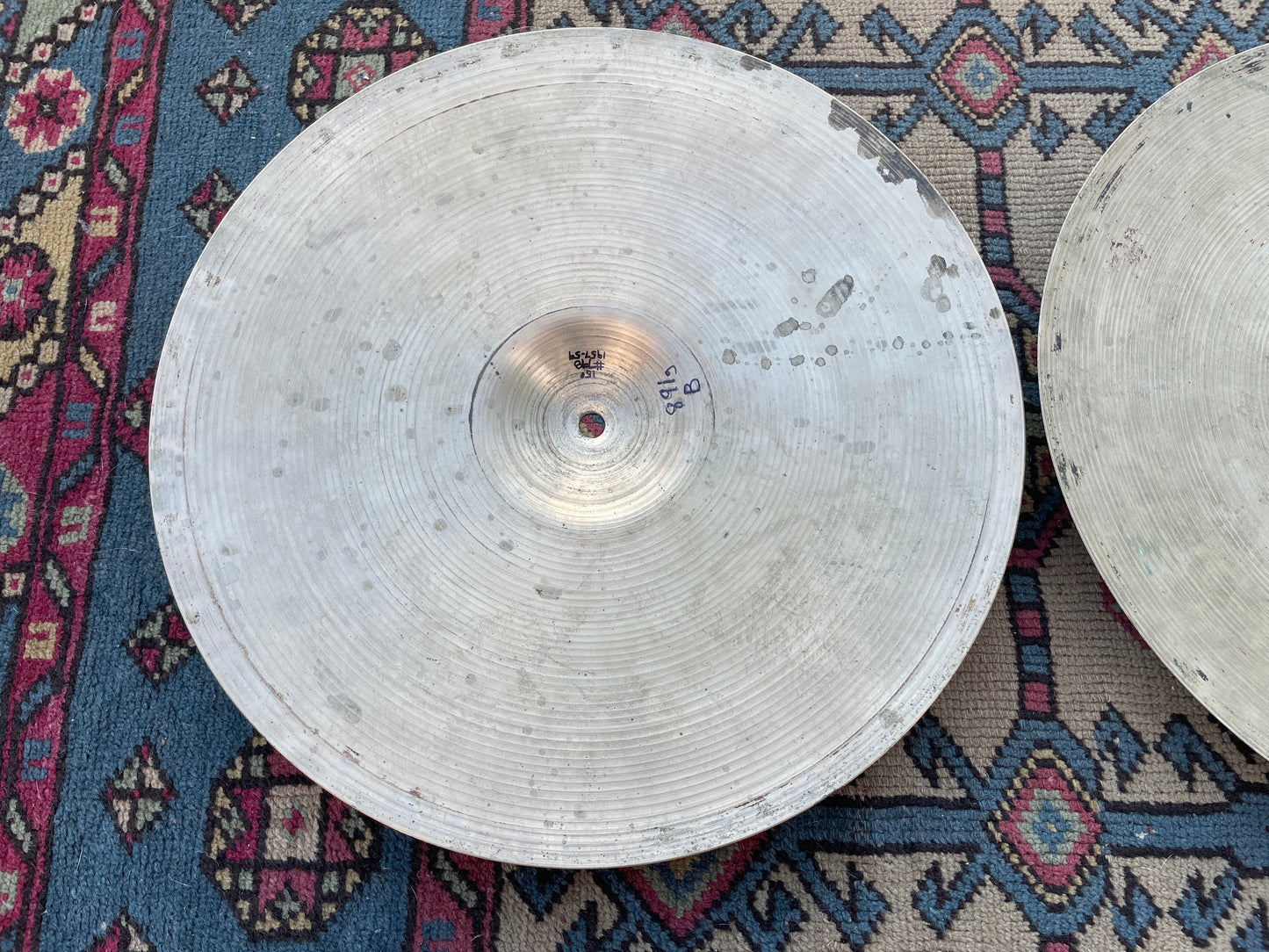 15" Zildjian A 1950s Small Stamp Hi-Hat Cymbal Pair 880g/891g #798 *Video Demo*