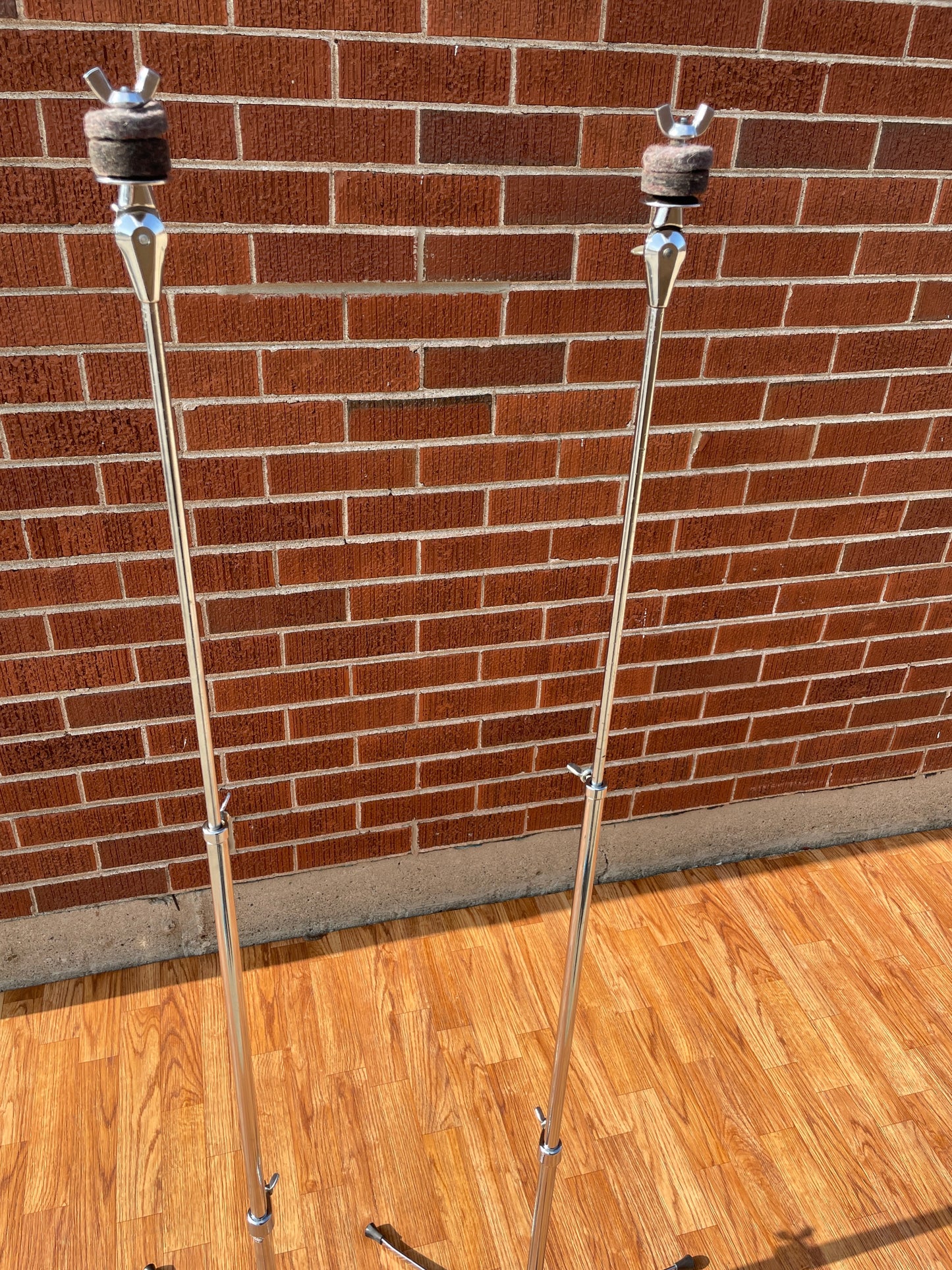 1960s Ludwig 1400 Flat Base Straight Cymbal Stand Pair (2 Pcs.)