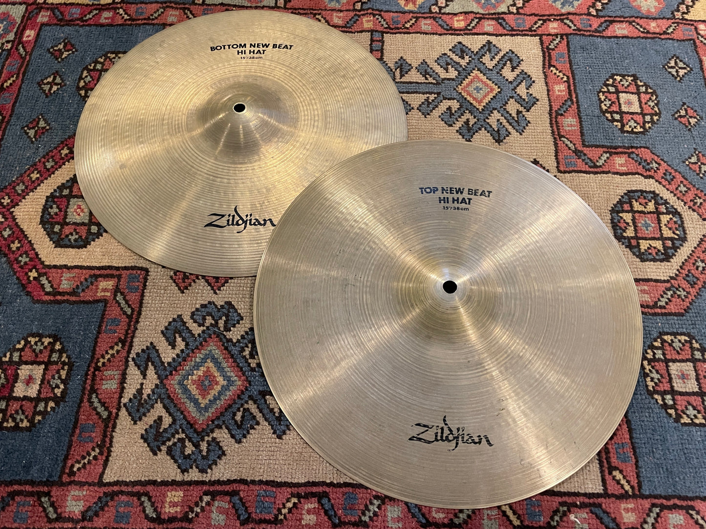 15" Zildjian A 1980s New Beat Hi-Hat Pair 1014g/1660g